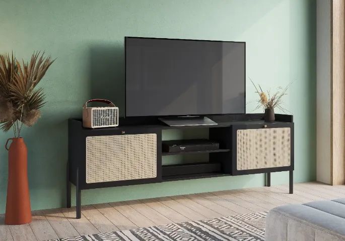 Pronta Entrega. Rack Estilo Escandinavo/2 Portas Basculantes 90°/183LX66AX37P, R$1.611,96! - Foto 4