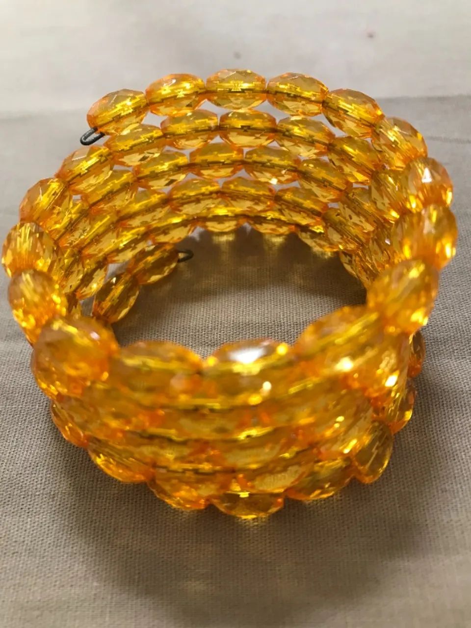 Pulseira de Enrolar em Pedras Alaranjadas - Foto 3