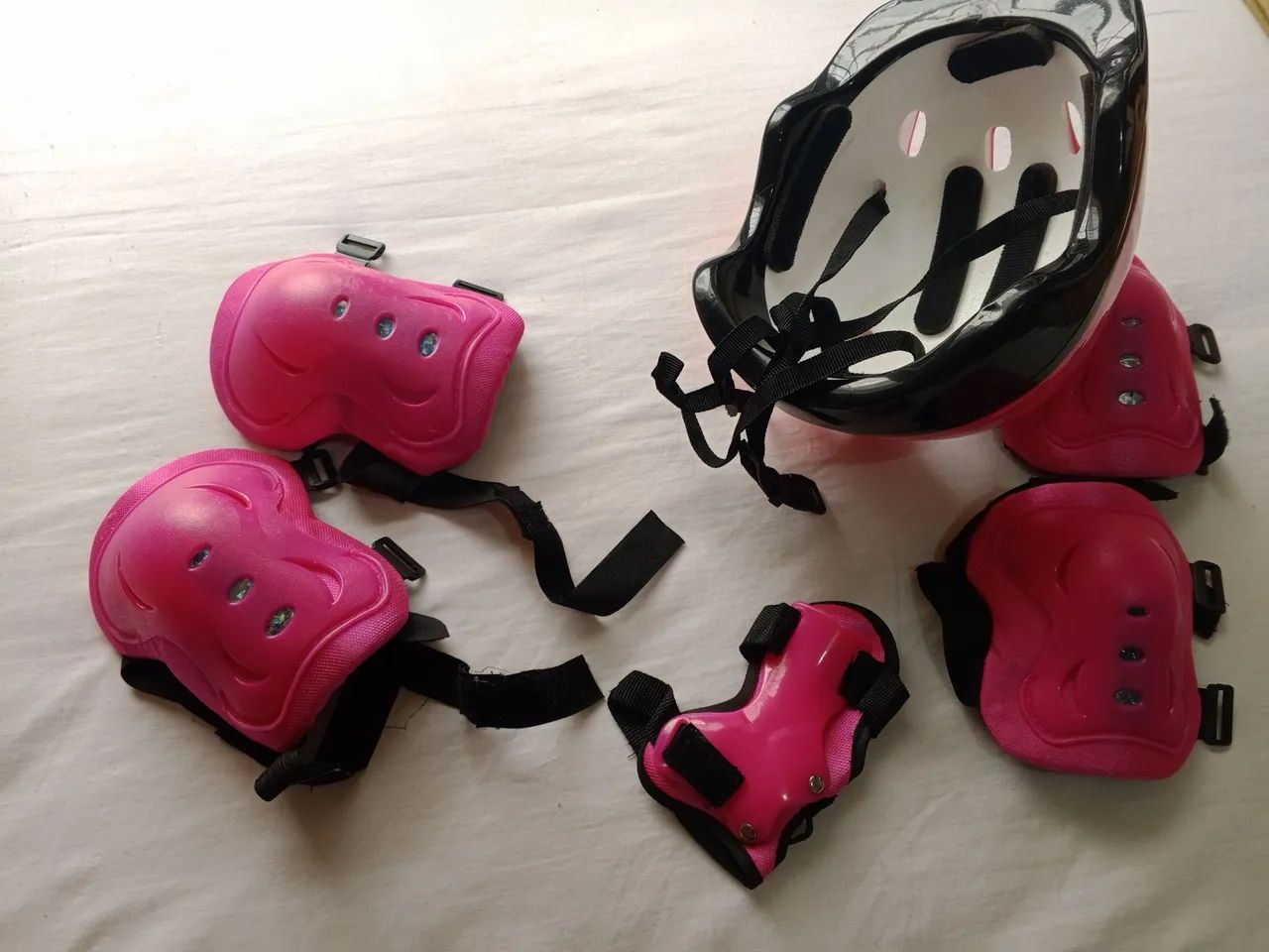 Kit de proteção para patins - Rosa - Foto 2