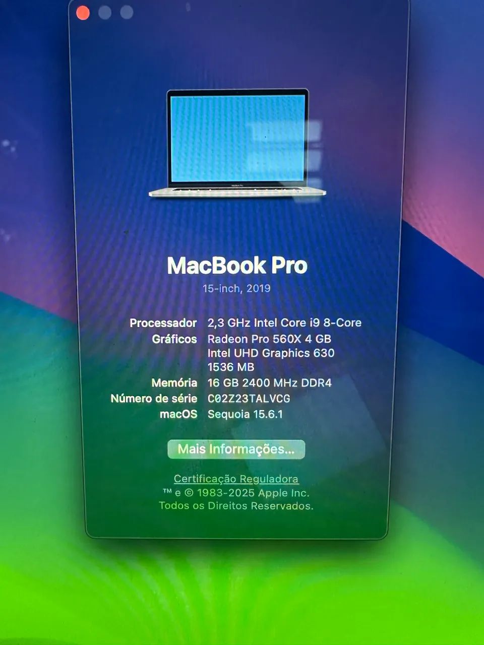 MacBook Pro 15? (2019) - Core i9 / 16GB / Radeon Pro 560X