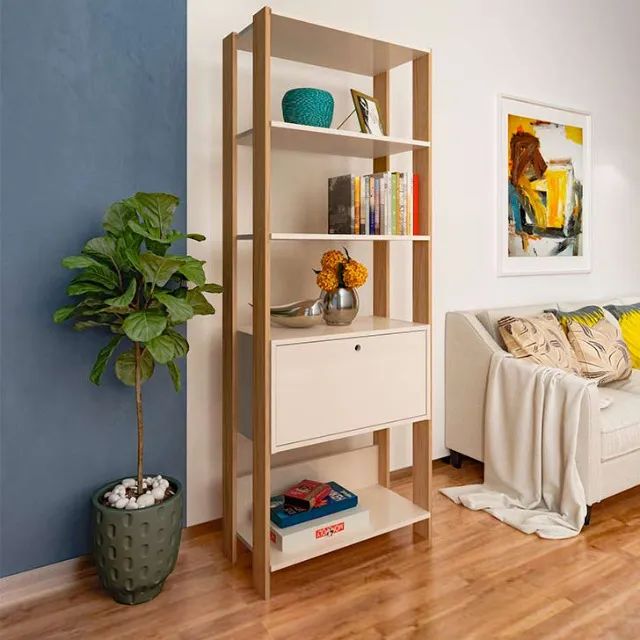 Conjunto Estante Livros + Rack para TV até 75" 180m | Fazemos Entrega - Foto 2