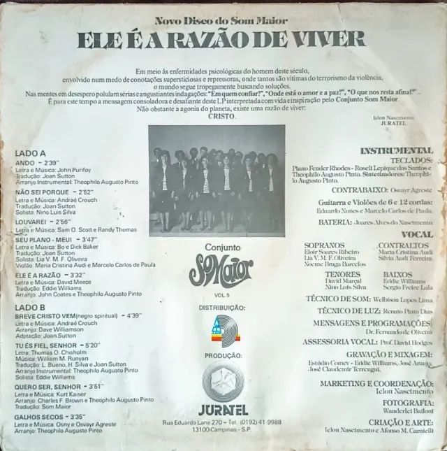 Lp Disco de Vinil Gospel Evangélico Somaior - Ele É A Razão de Viver - Foto 2