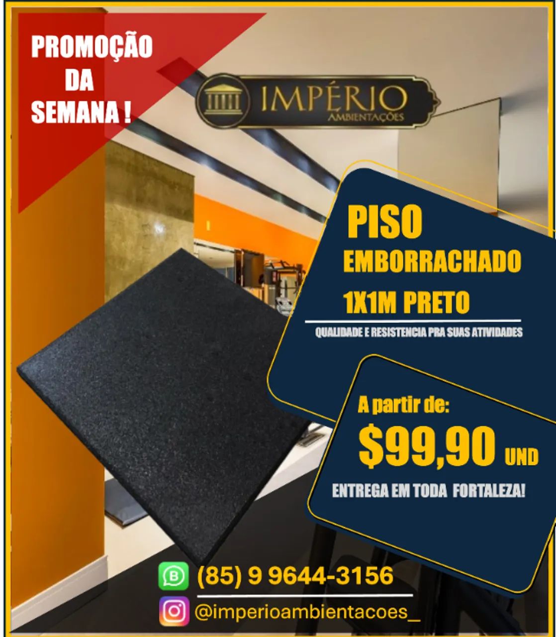 PISO EMBORRACHADO EM PROMOÇÃO