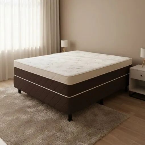 Em estoque!! Cama Box Casal Ortopedica D33 Marrom 