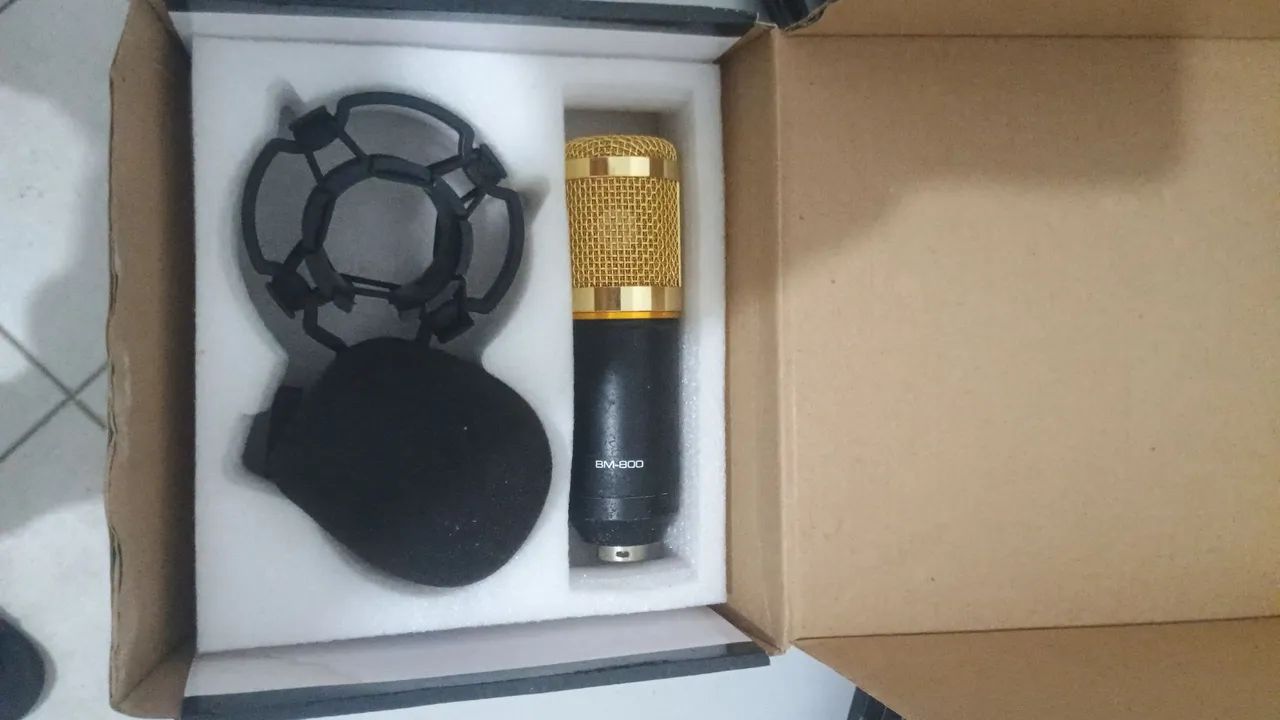 Microfone Condensador BM-800 para Gravação de Áudio