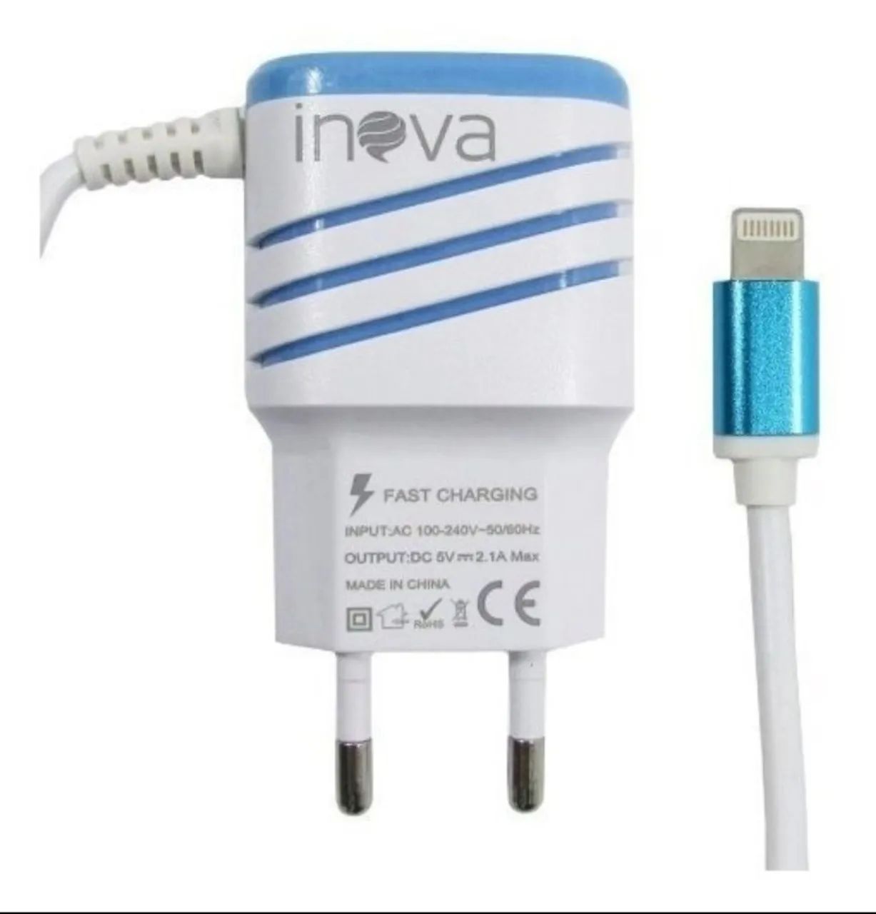 Carregador de Celular Inova Fast Charging - Bivolt - 2.1A - iPhone