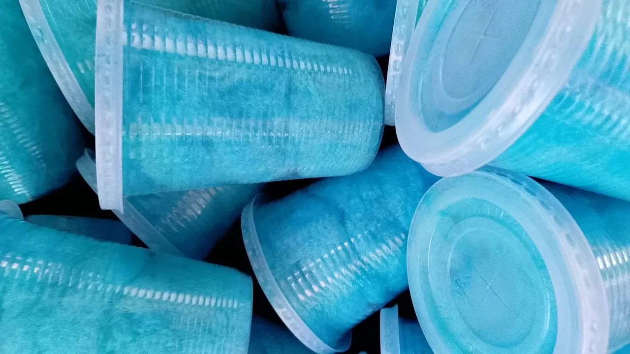 Algodão doce no Copo Coloridos 