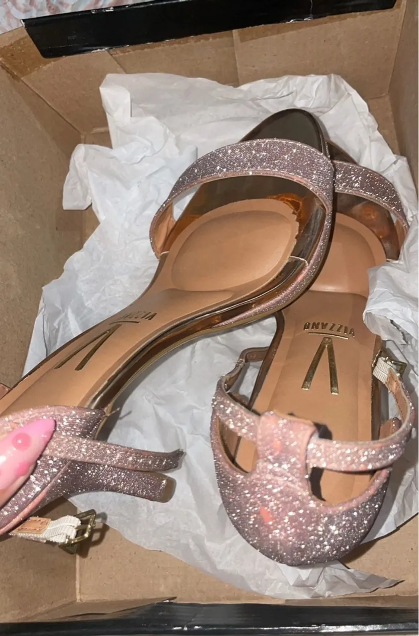 Sandália Vizzano Glitter Rosê