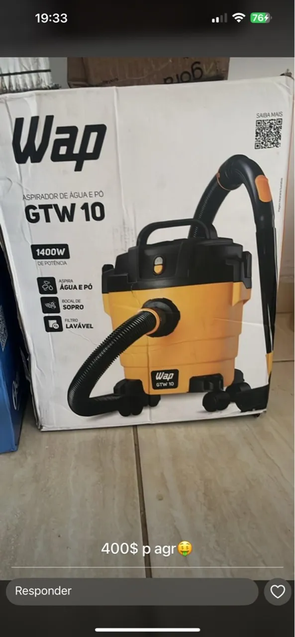 Aspirador de água e pó WAP GTW 10