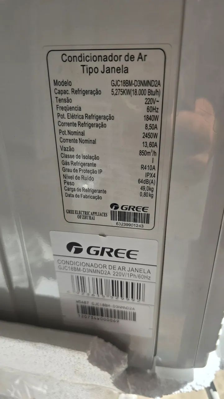 ar condicionado gree 18 mil btus janela novo - Foto 3