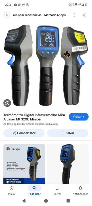 Termômetro digital mira laser - Foto 4