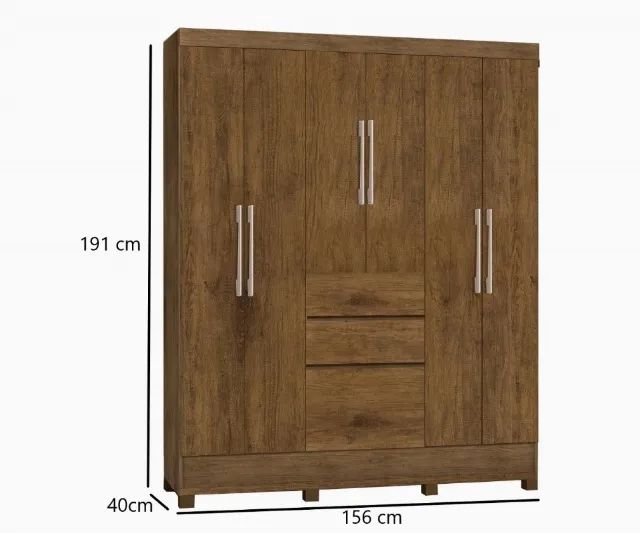 Guarda Roupa Brunela 7 Portas 2 Gavetas nOVO VARIOS MODELOS - Foto 3