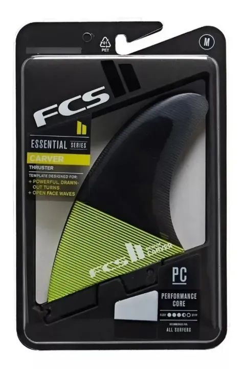 Quilhas FCS II Carver PC Tri LArge - modelo 2025 - Esportes