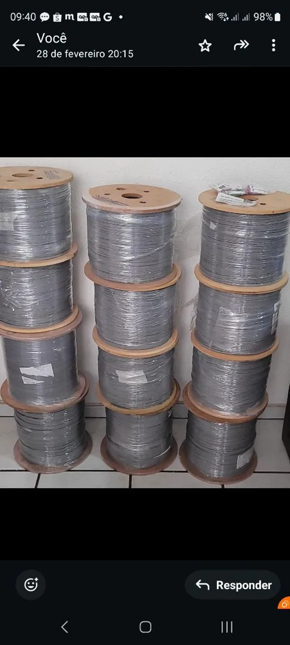 BOBINAS FIBRA ÓPTICA 500 MTS
