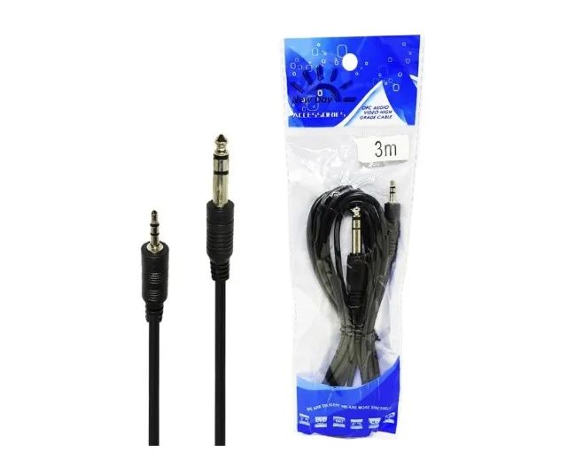 Cabo Auxiliar P2+P10 Audio 3 Mt N456  - Foto 3