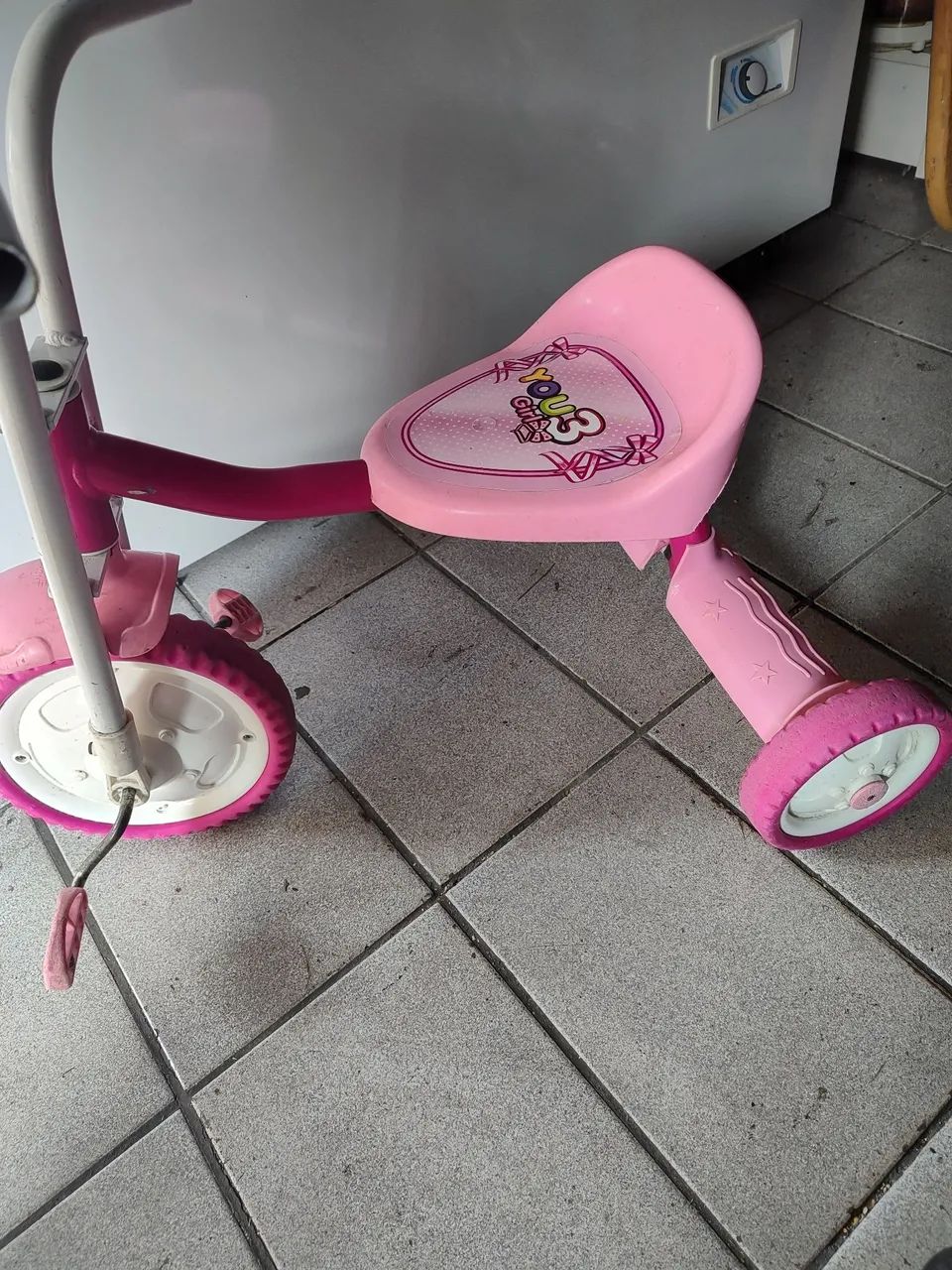 Bicicleta infantil rosa perfeito estado  - Foto 2