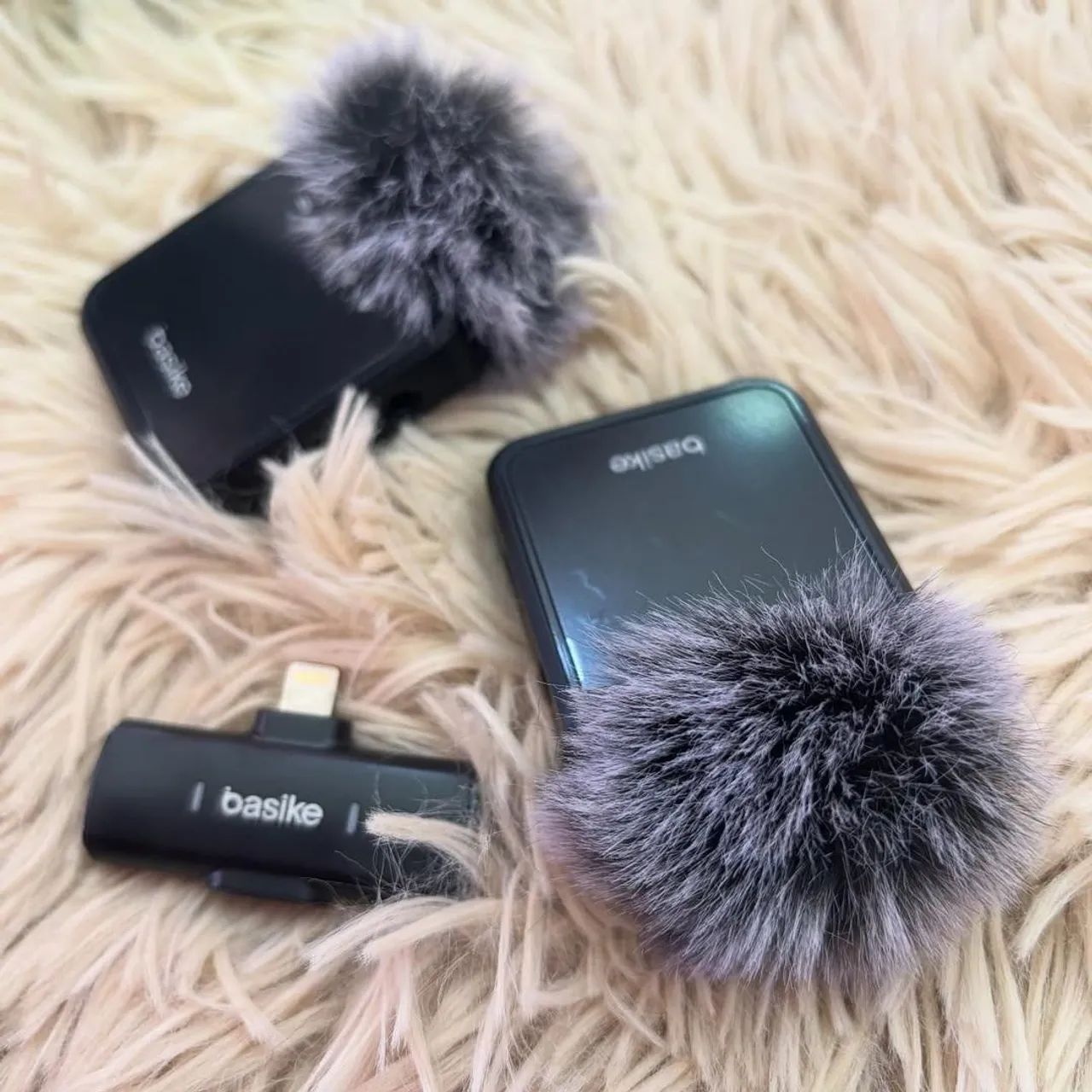 Microfone Lapela Duplo para Celular Basike - 2 em 1 - Novo - Foto 3
