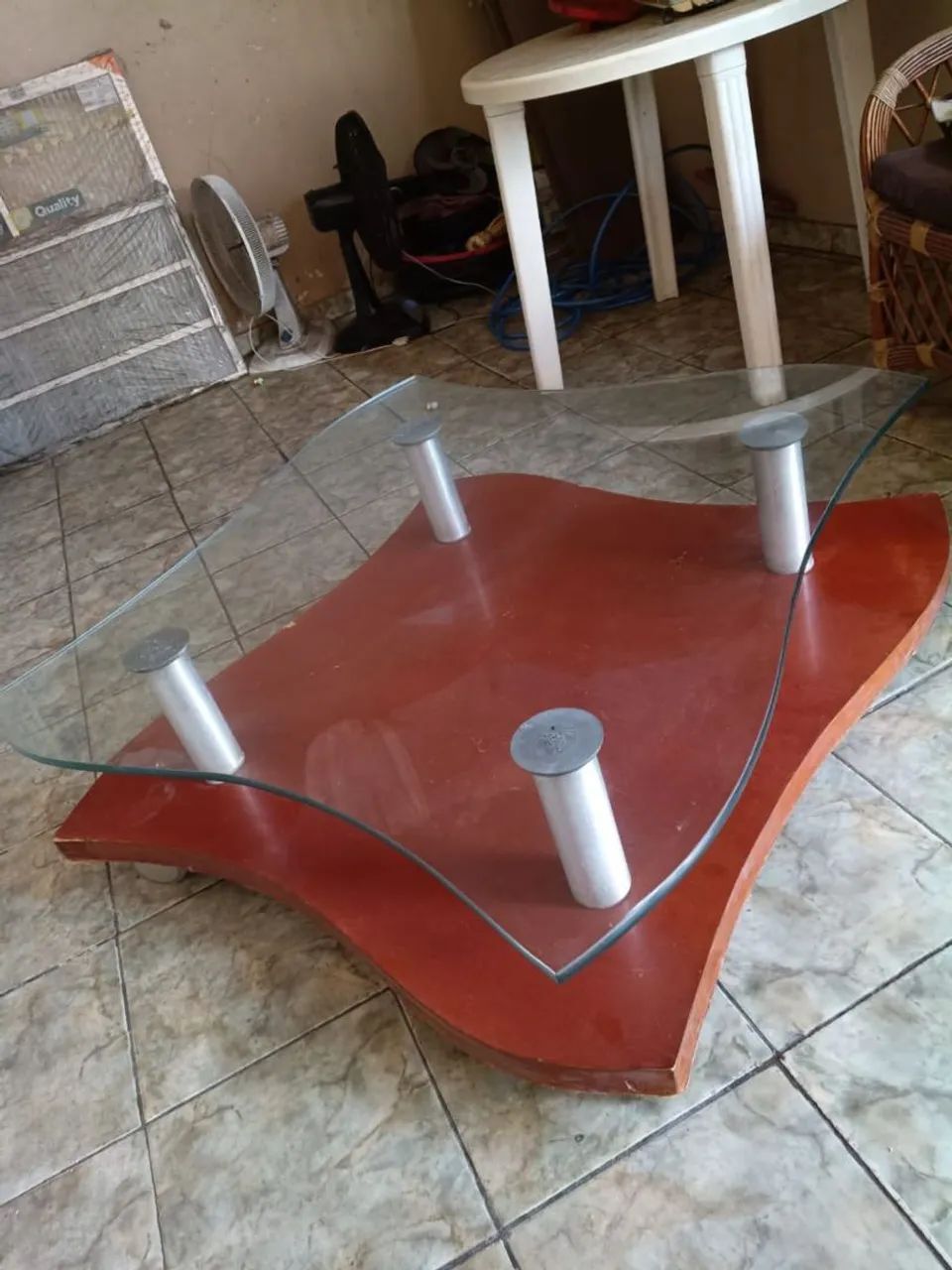 Mesa de centro para sala vidro temperado JACAÚNA ACEITO NEGOCIAR  - Foto 5