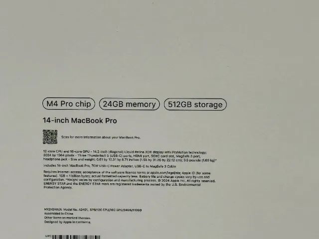 Macbook Pro 14 Polegadas M4 PRO 24GB 512SSD - NOVO/LACRADO - PRONTA ENTREGA. - Foto 2