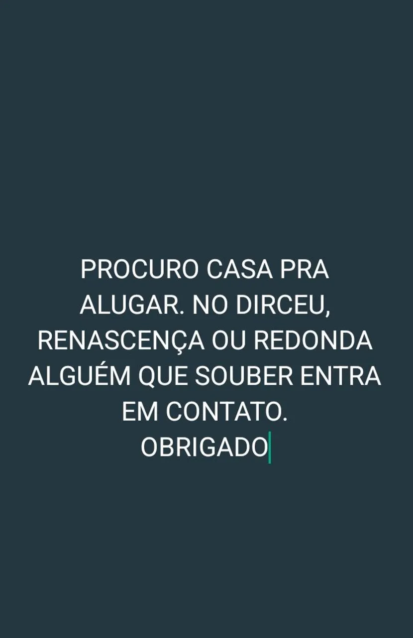 Aluga-se casa no Dirceu