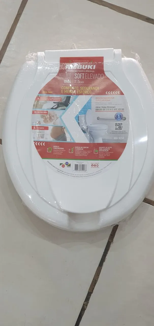 Assento elevado para vaso sanitário NOVO