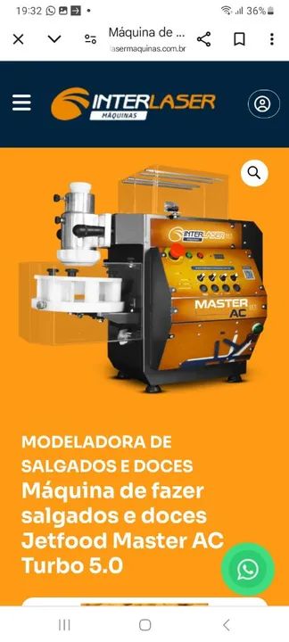 Modeladora de Salgados e Doces Jetfood Master AC Turbo 5.0