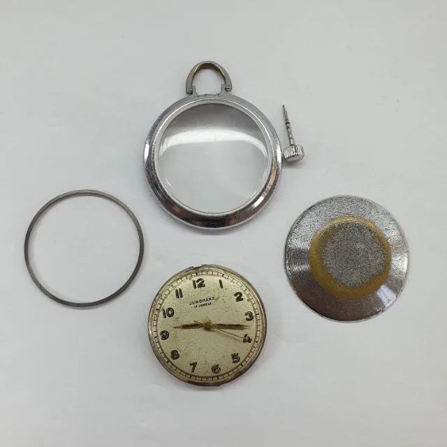 Relógio de Bolso a Corda Junghans Alemão Vintage  - Foto 5