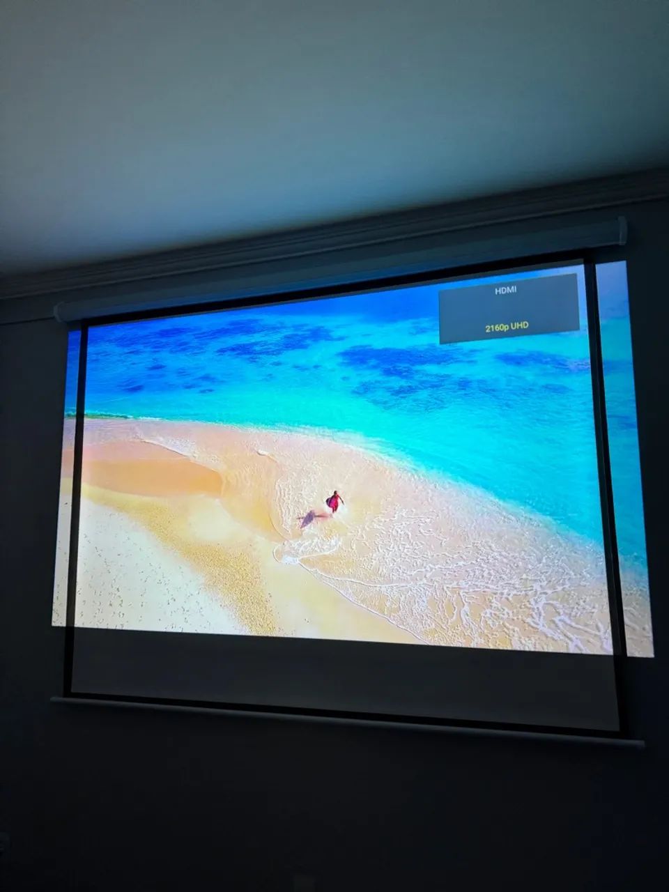 Tela de Projeção para Home Theater 100 polegadas elétrica - Foto 4