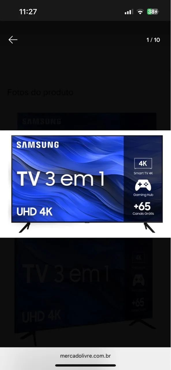 Samsung Smart Tv 43'' Uhd 4k 43cu7700  - Foto 3