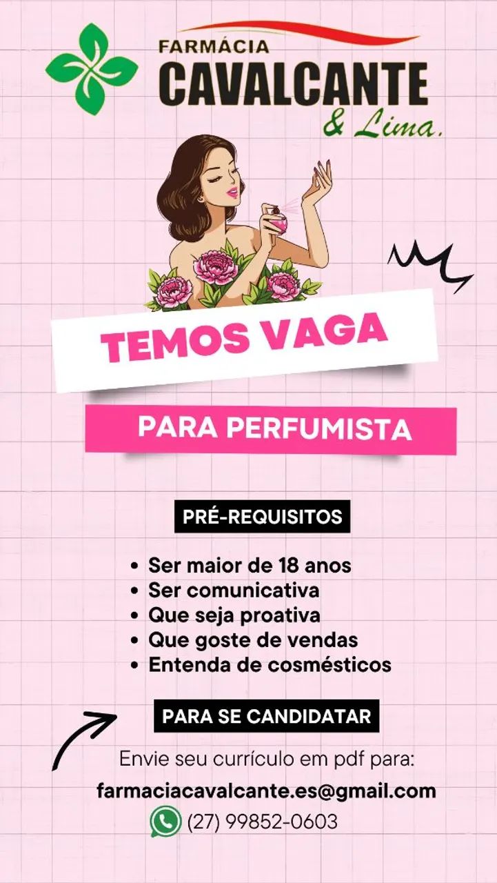 Vaga de perfumista 