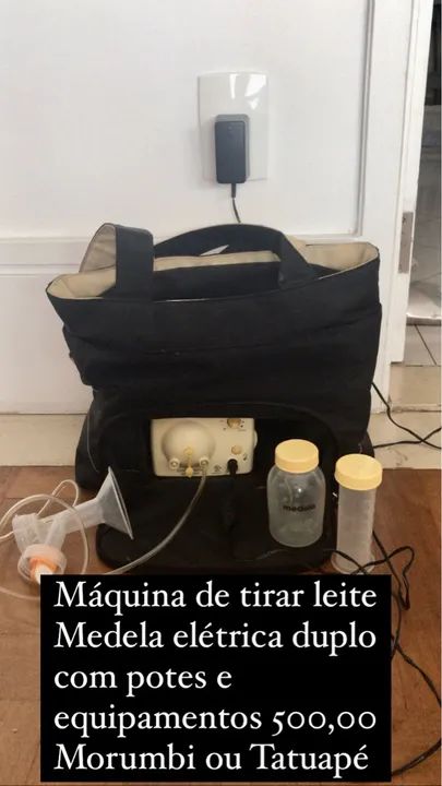 Máquina de Tirar Leite Medela Elétrica Duplo com Potes