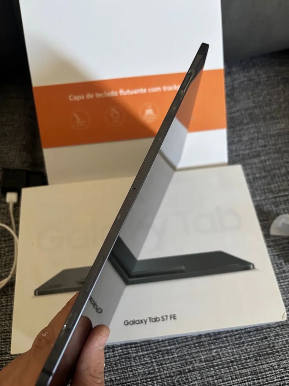 Tablet Samsung Galaxy Tab S7 fe com capa teclado 128gb 4g - Foto 3