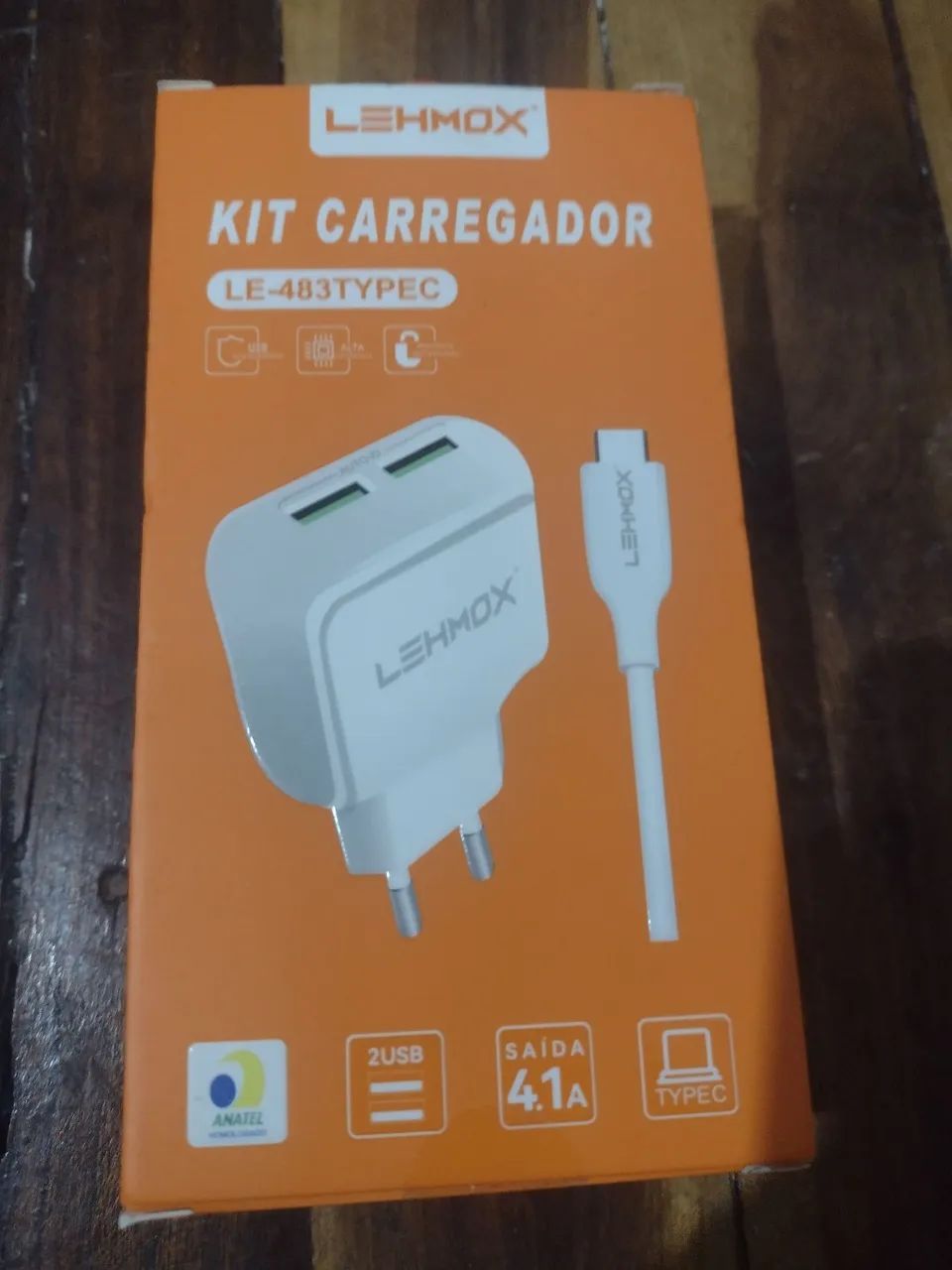 Carregador tipo c turbo nova na caixa de estoque