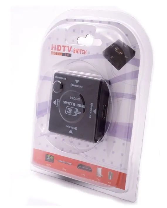 Switch HDMI 3x1 HDTV 3D Full HD 1080p Exbom 