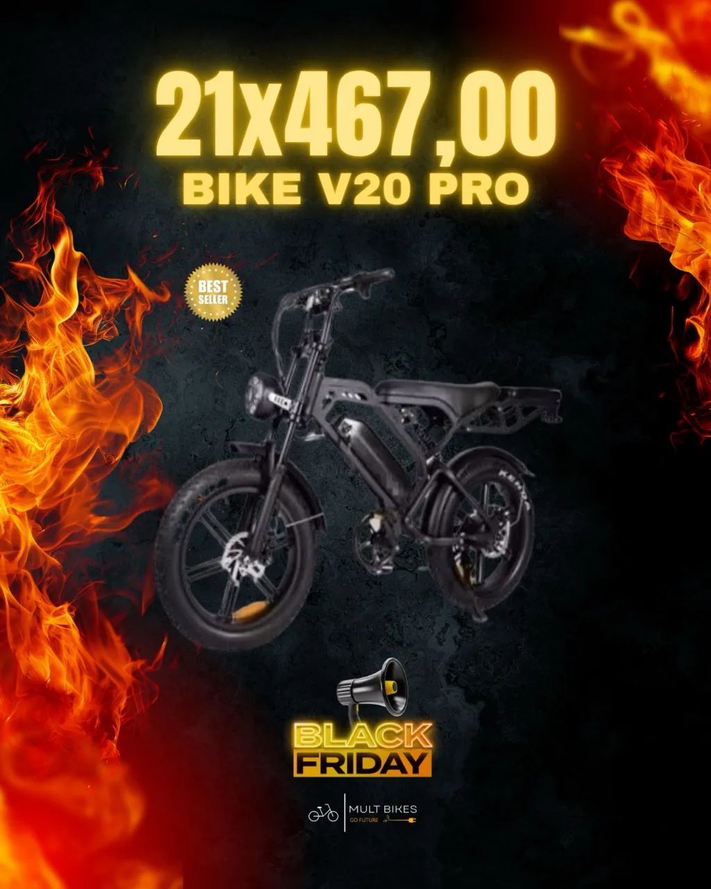 Bicicleta Elétrica V20 PRO 1000w - Foto 4