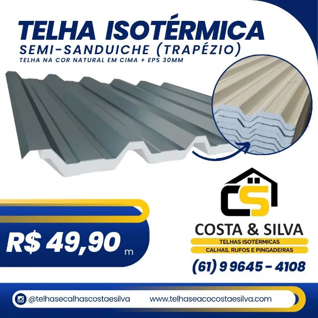 Telhas isotérmicas -  Brasília e em entorno