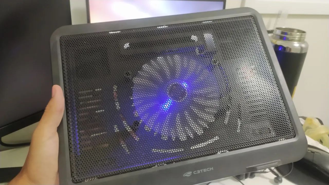 Base para notebook com cooler para resfriamento com led65071464747138123