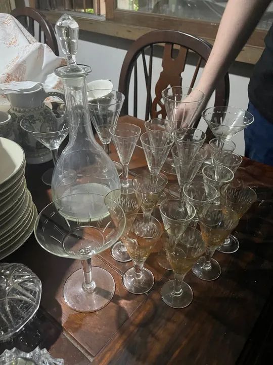 Conjunto de garrafas de licor CRISTAL 