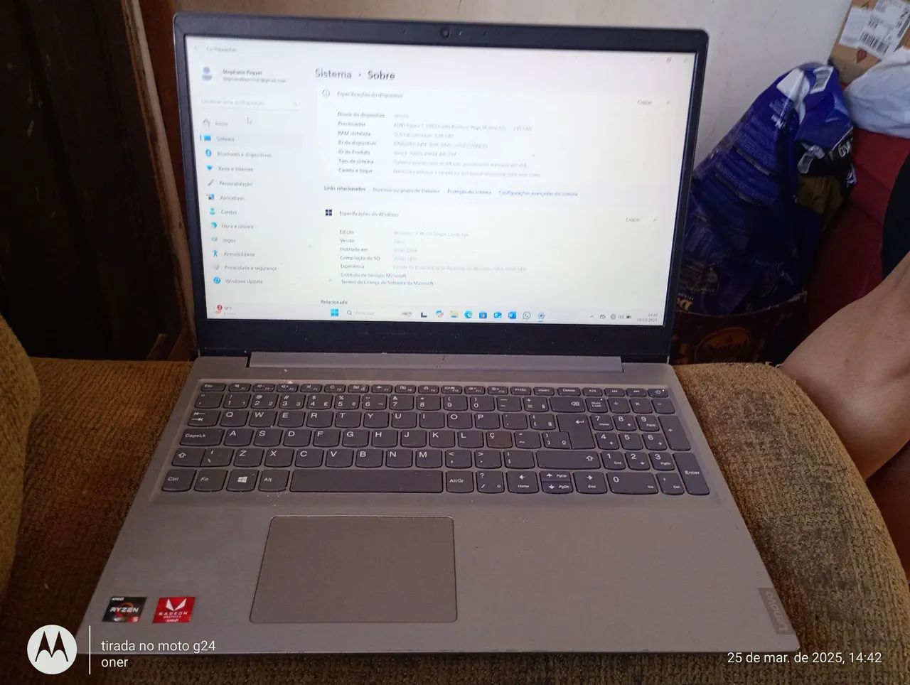 Notebook lenovo- 237 GB - 48,9 GB usado - Foto 2