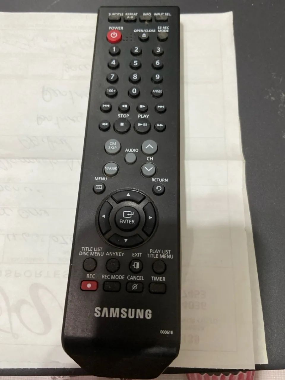 Controle Remoto Samsung DVD Record Player