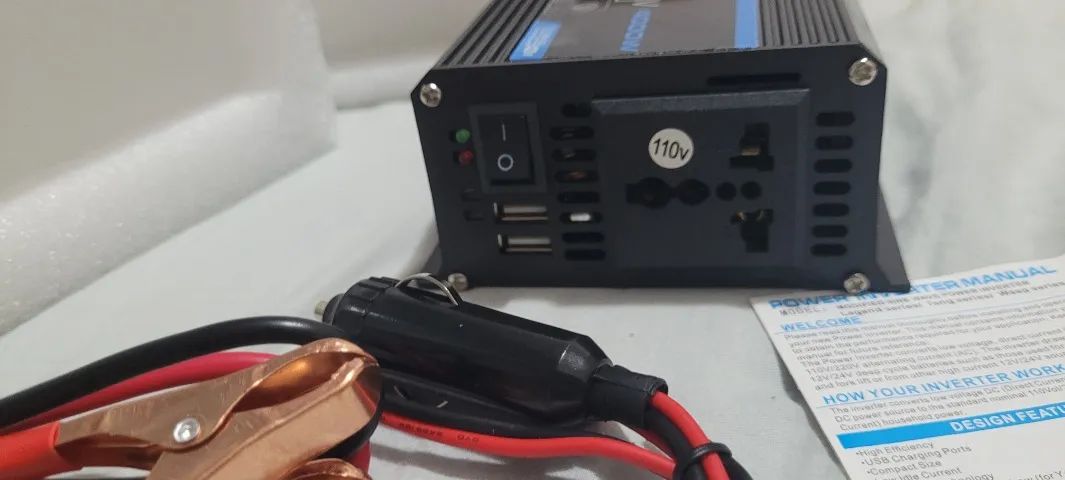 Inversor de carro 12V a 110V com display LED, transformador de tensão - Foto 3