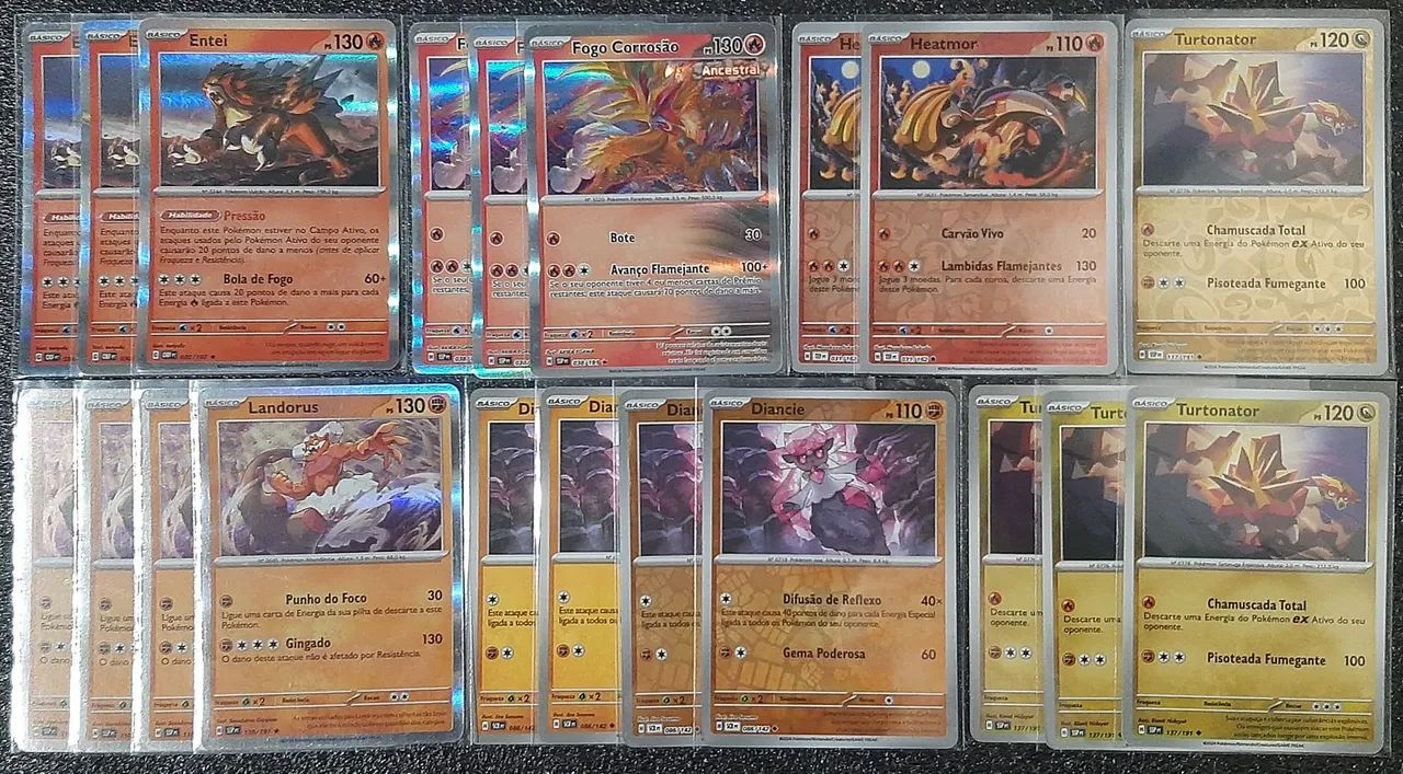 Deck entei cartas originais de pokémon