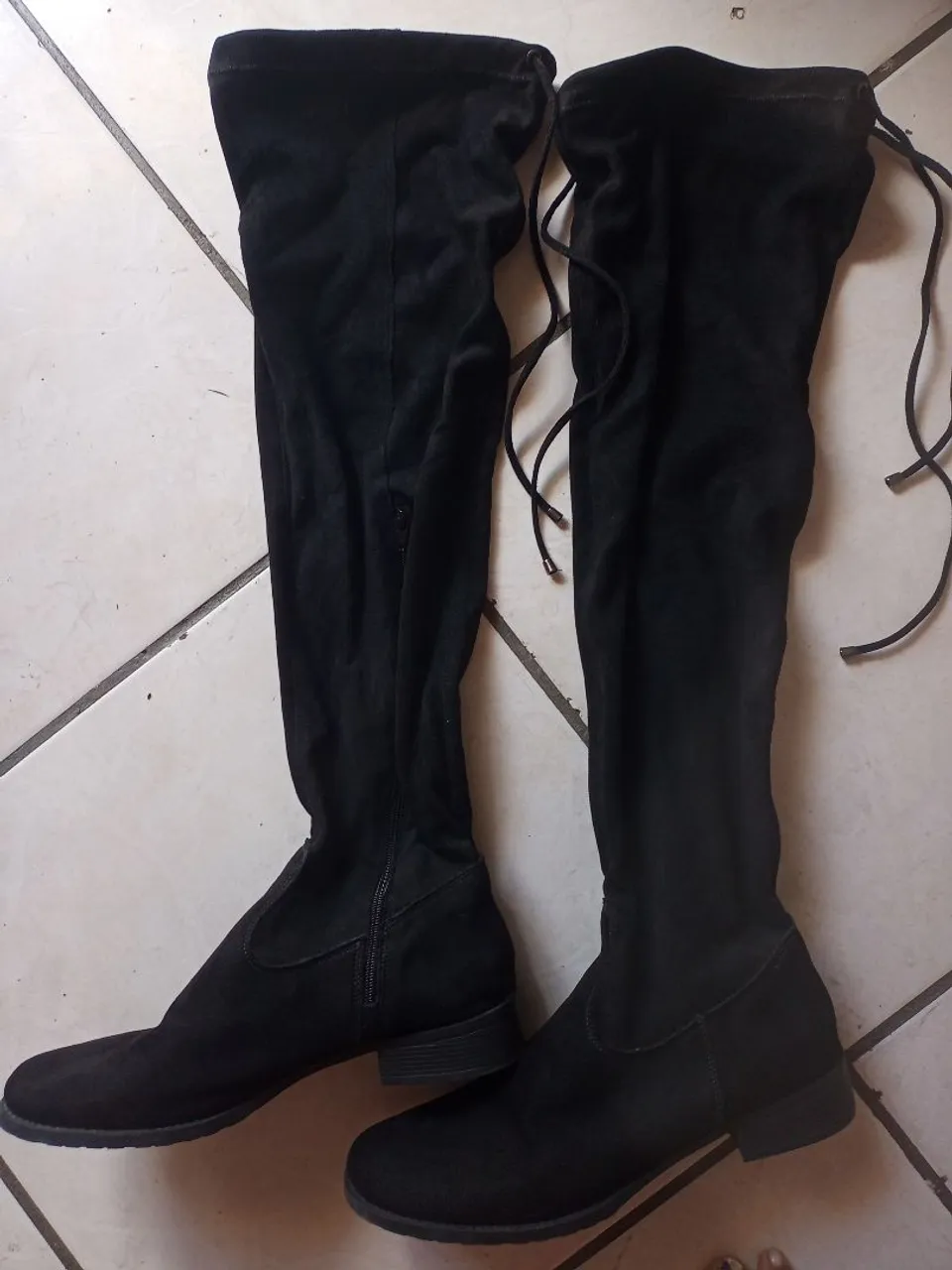 Botas Over The Knee - Pretas cano longo