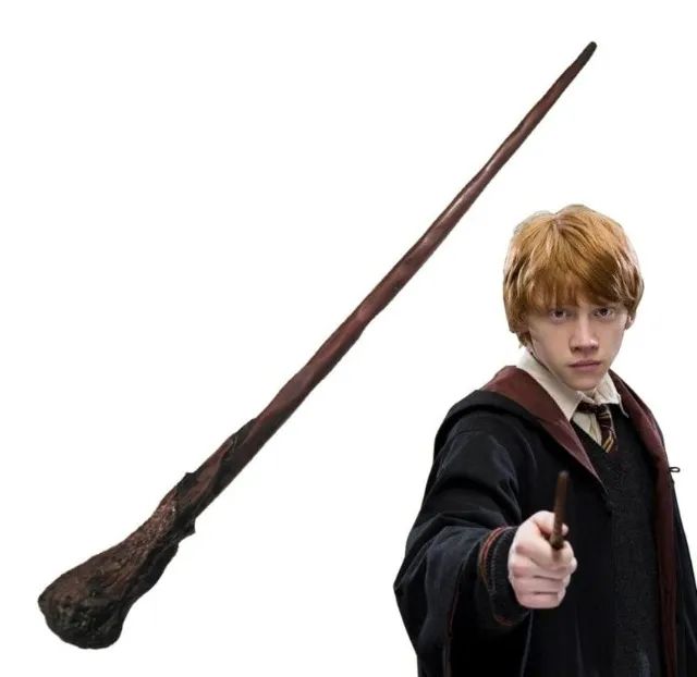 Varinha Rony Wesley saga Harry Potter Resina - Foto 2