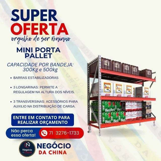 Mini Porta Pallet em Aço