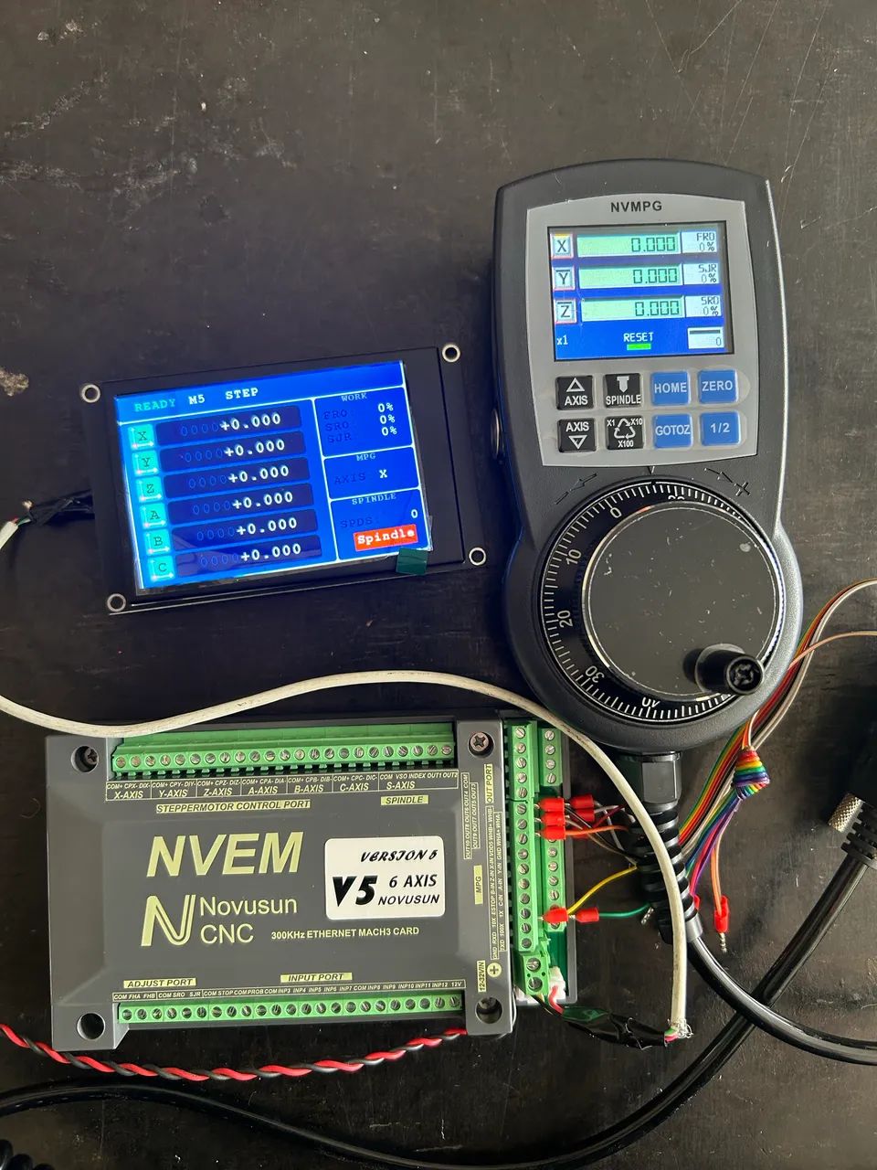 Controlador CNC MACH3 NVEM V5 ethernet para 6 eixos