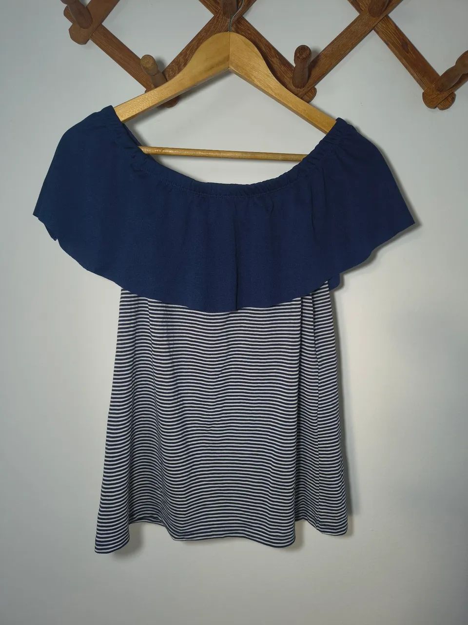 Blusa Ombro a Ombro Azul - Foto 3