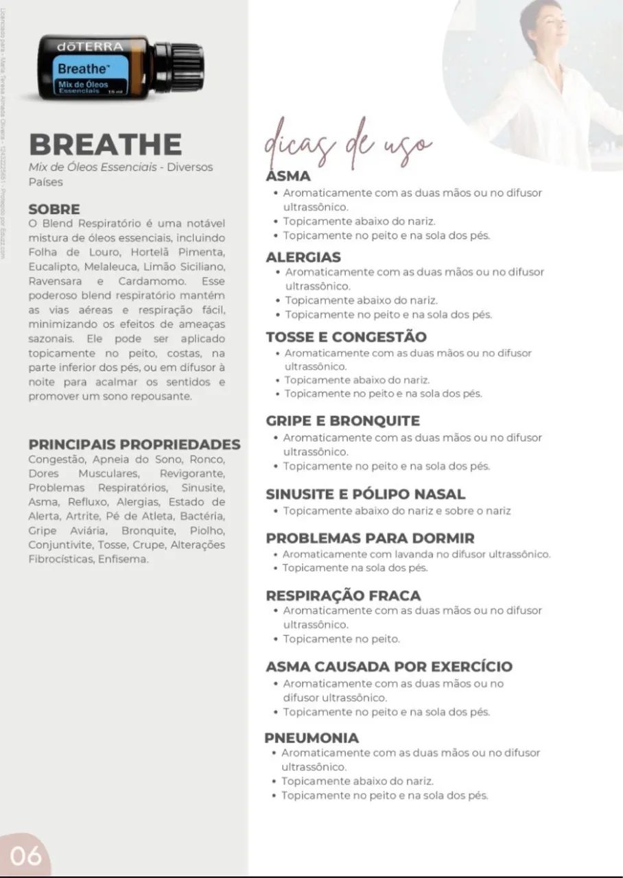 Mix de Óleos Essenciais Breathe Doterra 15ml - Foto 3