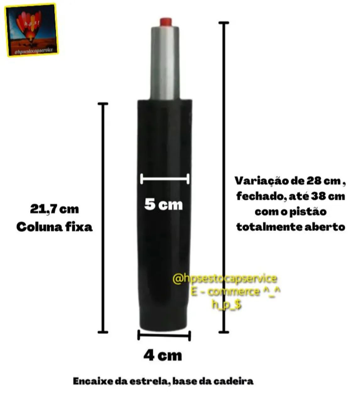 Pistão Cadeira de Escritório... - Foto 4