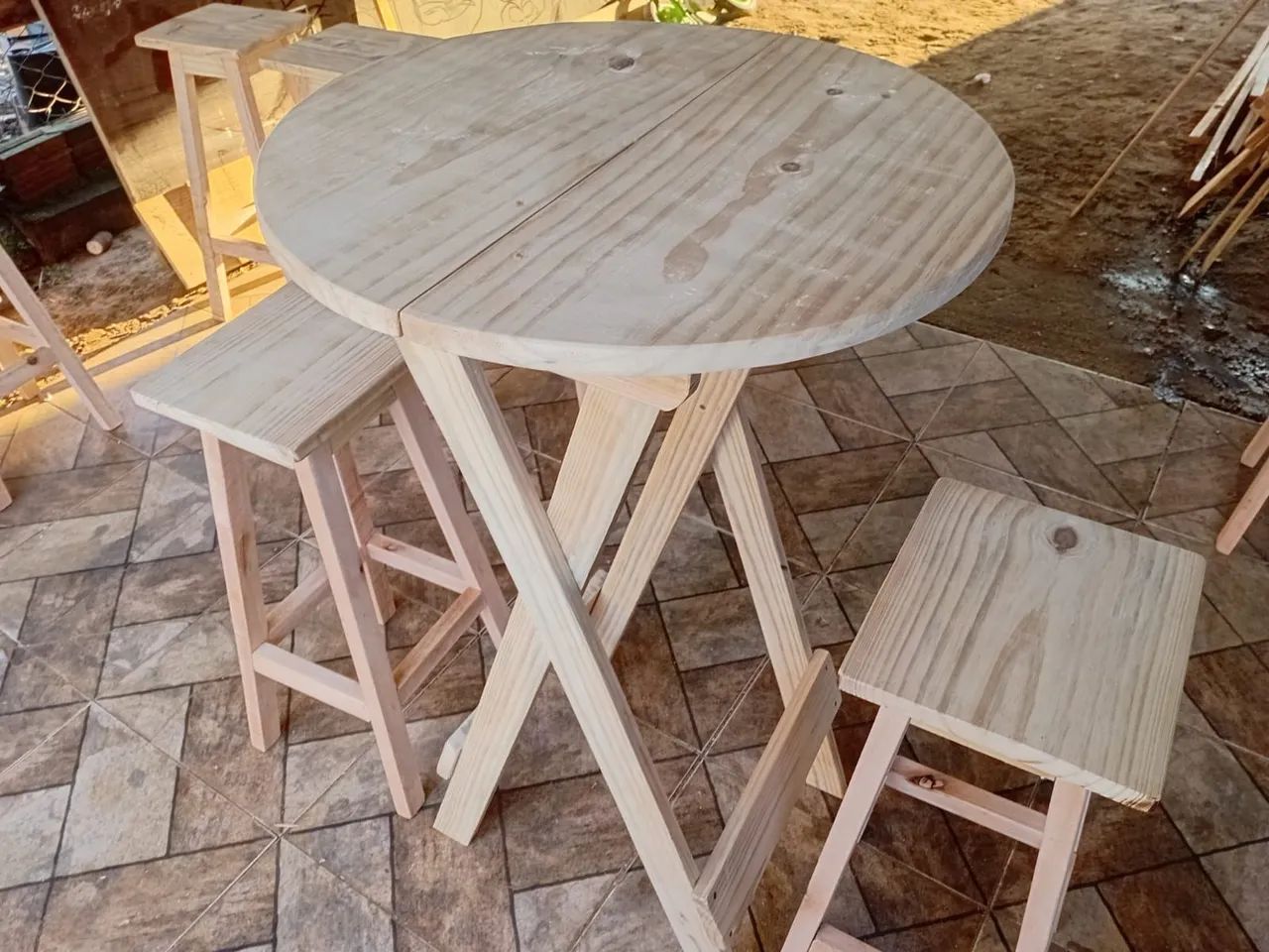 Conjunto bistrô fixo e dobrável  - Foto 5